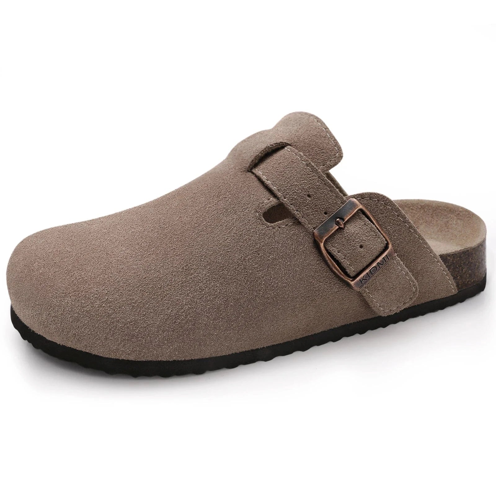 Primadon Damenclogs Mokka ohne Riemen / 40 Livia elegante Clogs für Damen Wildleder