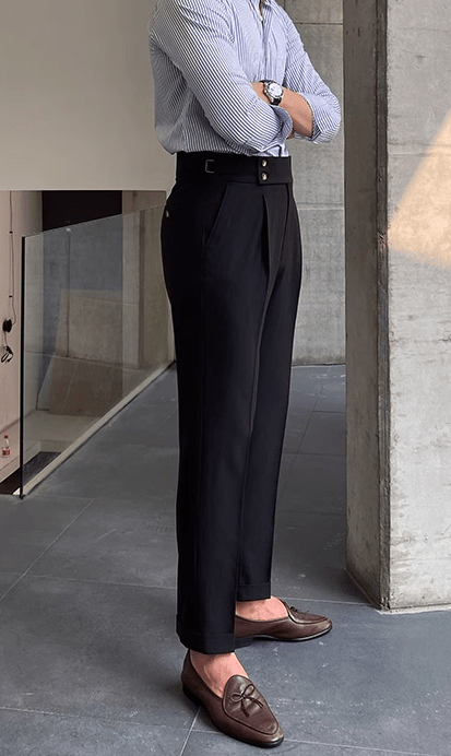 Primadon Damenhosen Gabriel | Elegante Faltenhose für Herren atmidativ
