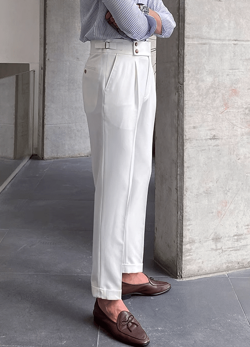Primadon Damenhosen Gabriel | Elegante Faltenhose für Herren atmidativ