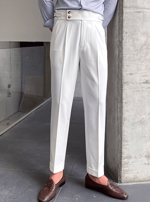 Primadon Damenhosen Gabriel | Elegante Faltenhose für Herren atmidativ