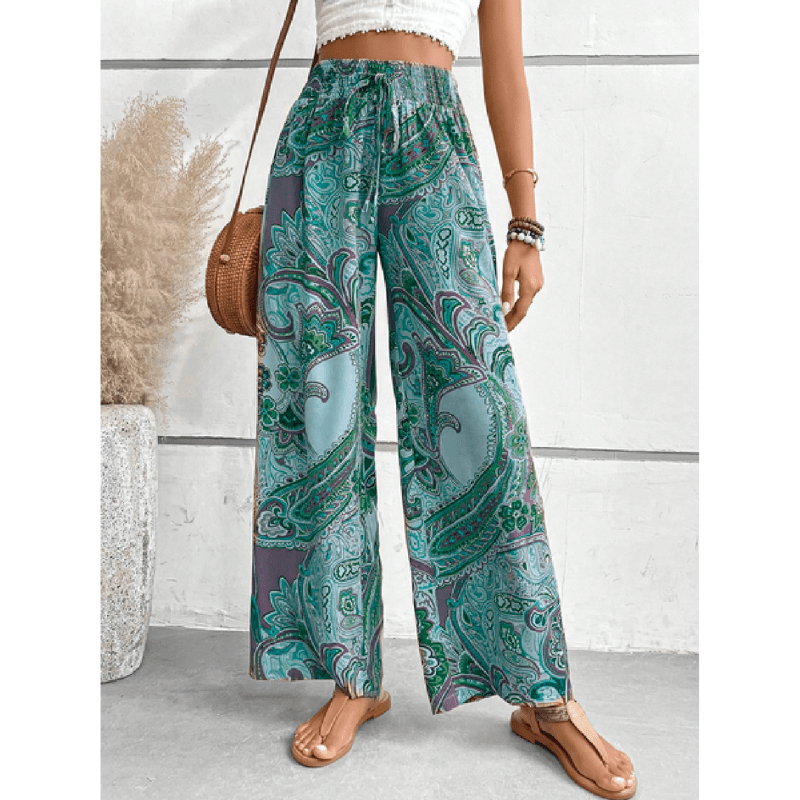 Primadon Damenhosen Grün / S Bella | luftige Boho-Hose für Damen sommer