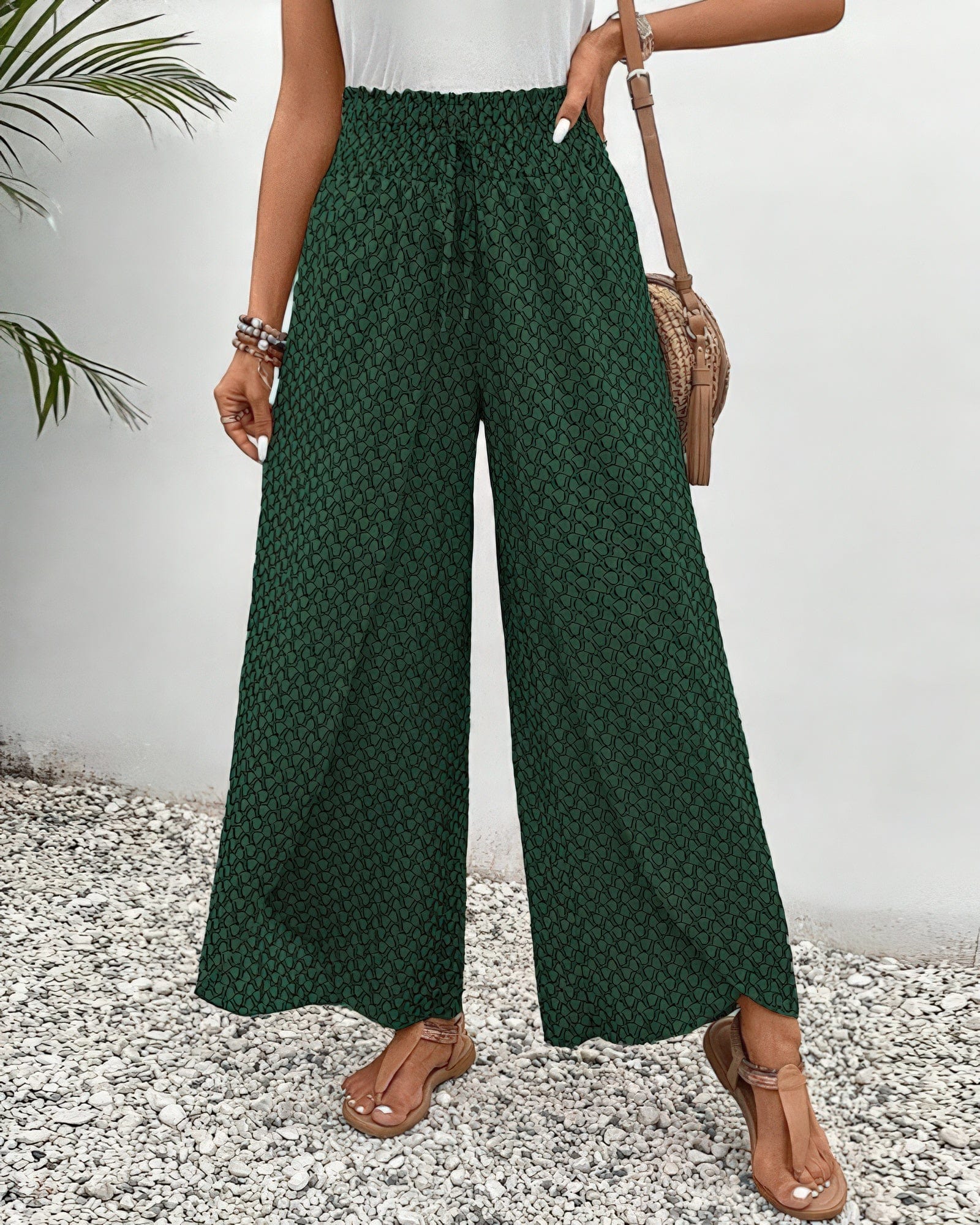 Primadon Damenhosen Grün / S Sapphira | luftige Sommerhose für Damen hoher Bund