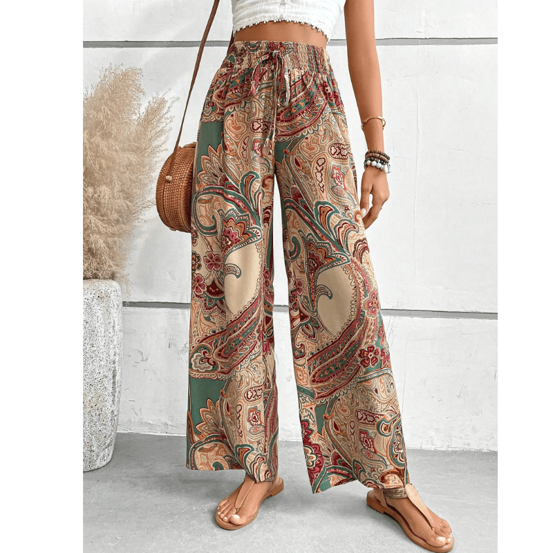Primadon Damenhosen Khaki / S Bella | luftige Boho-Hose für Damen sommer