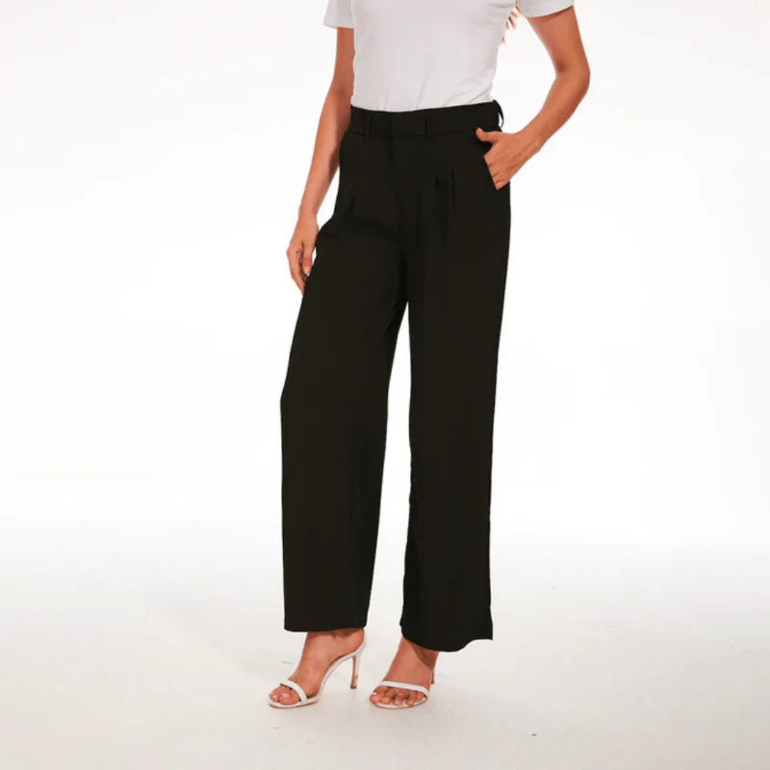 Primadon Damenhosen Schwarz / XS Malia | elegante Weithose für Damen Sommer