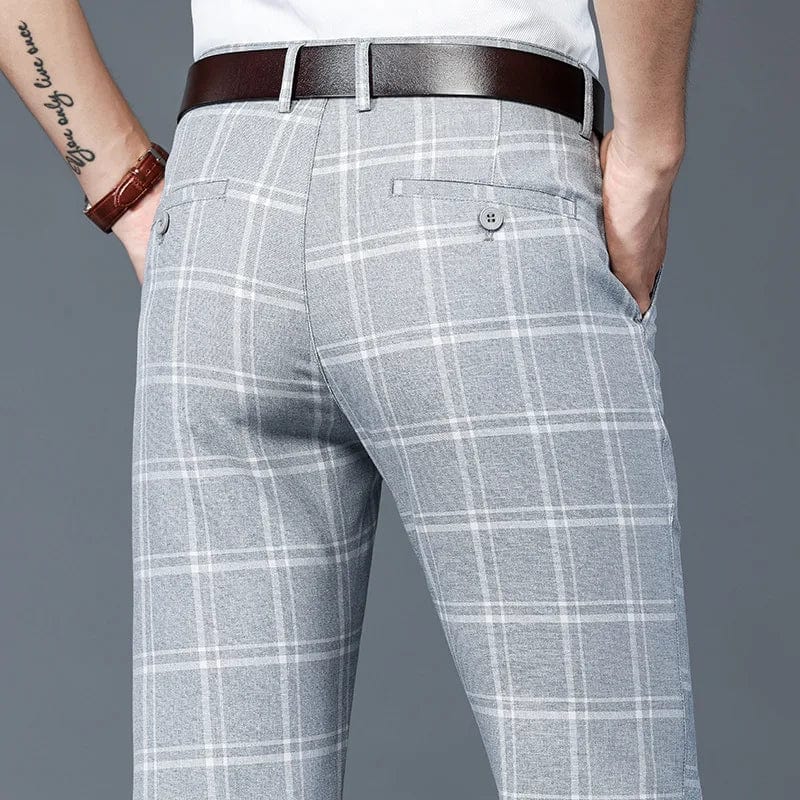 Primadon Damenhosen Simon | Elegante Karohose für Herren Slim Fit