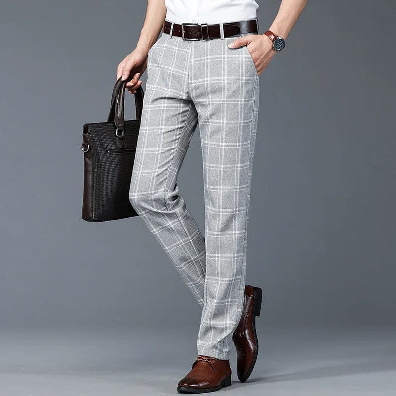 Primadon Damenhosen Simon | Elegante Karohose für Herren Slim Fit