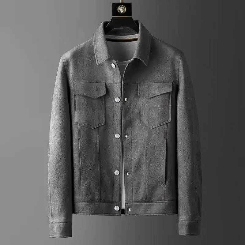 Primadon Damenjacken Grau / S Lennart Wildlederjacke für Herren regular fit