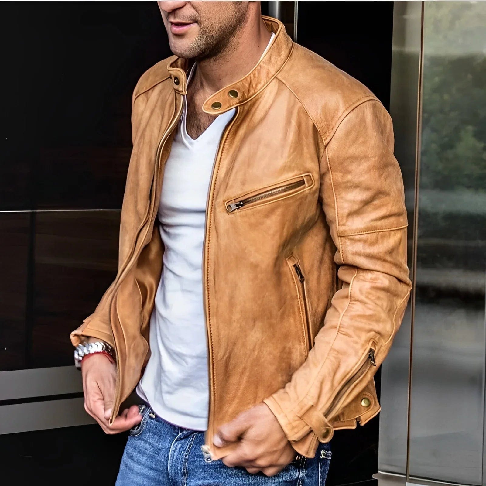 Primadon Damenjacken Hellbraun / S Leon | Stilvolle Herrenjacke wasserdicht für Outdoor
