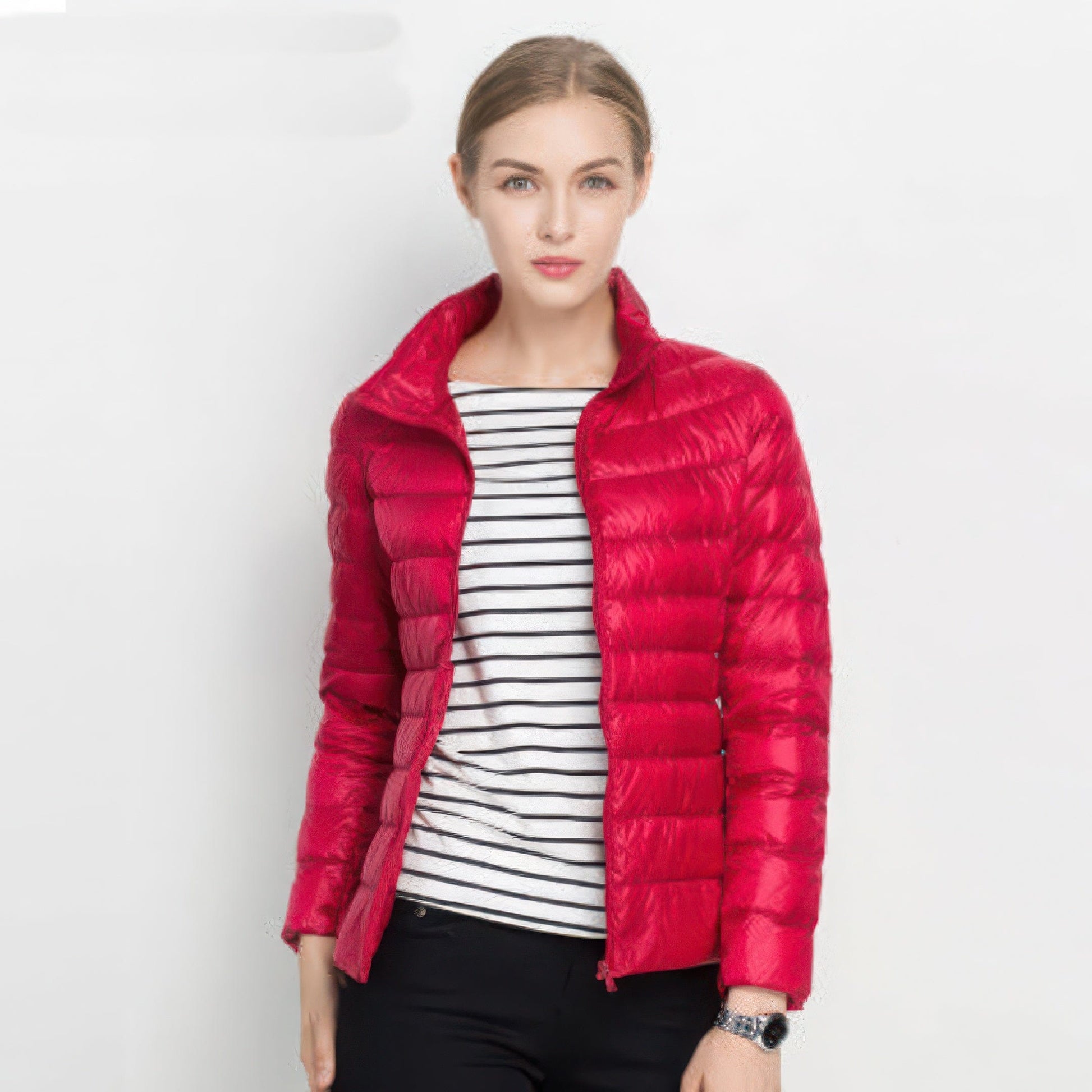 Primadon Damenjacken & -mäntel Rot / M Elani | warme Steppjacke für Damen winter