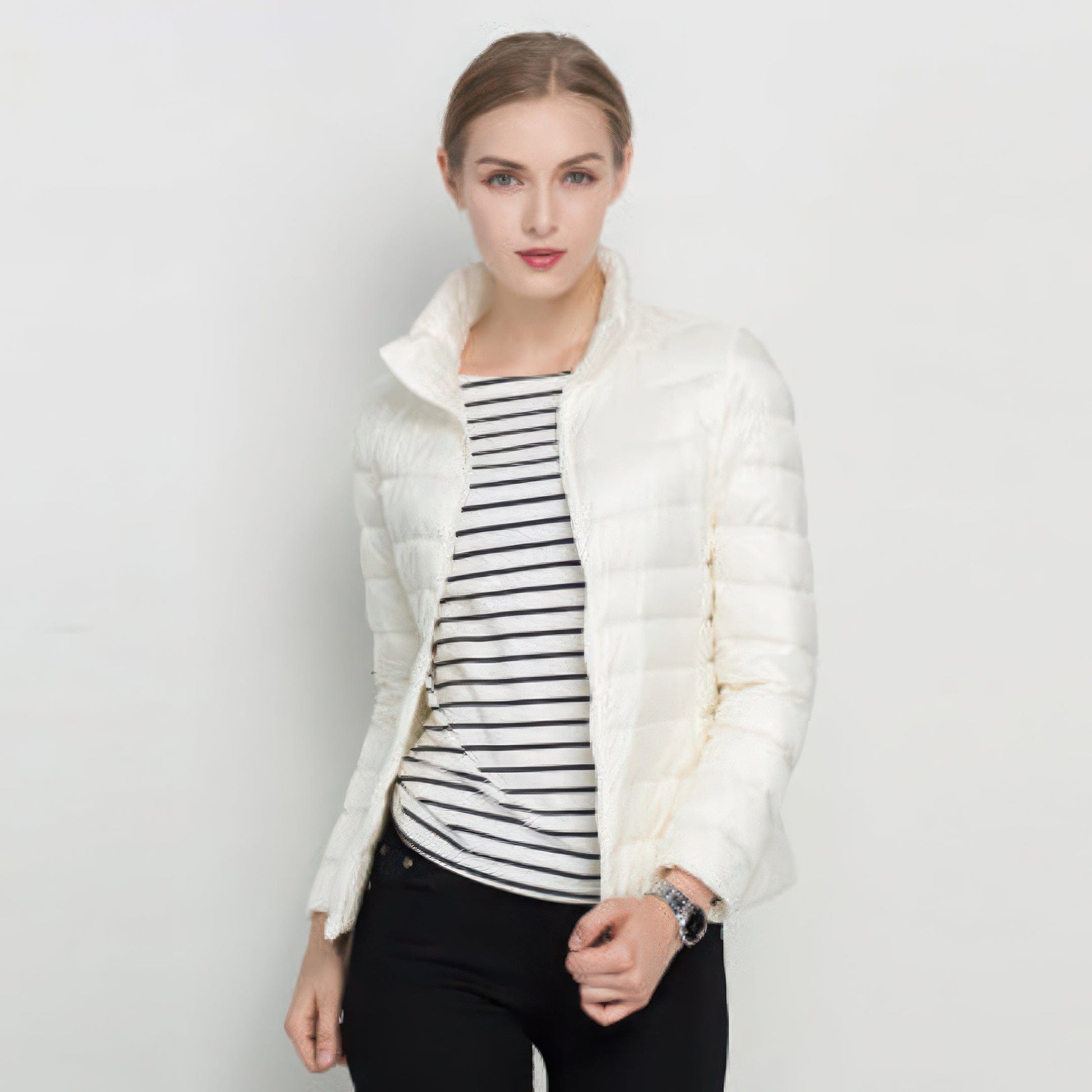 Primadon Damenjacken & -mäntel Weiß / M Elani | warme Steppjacke für Damen winter
