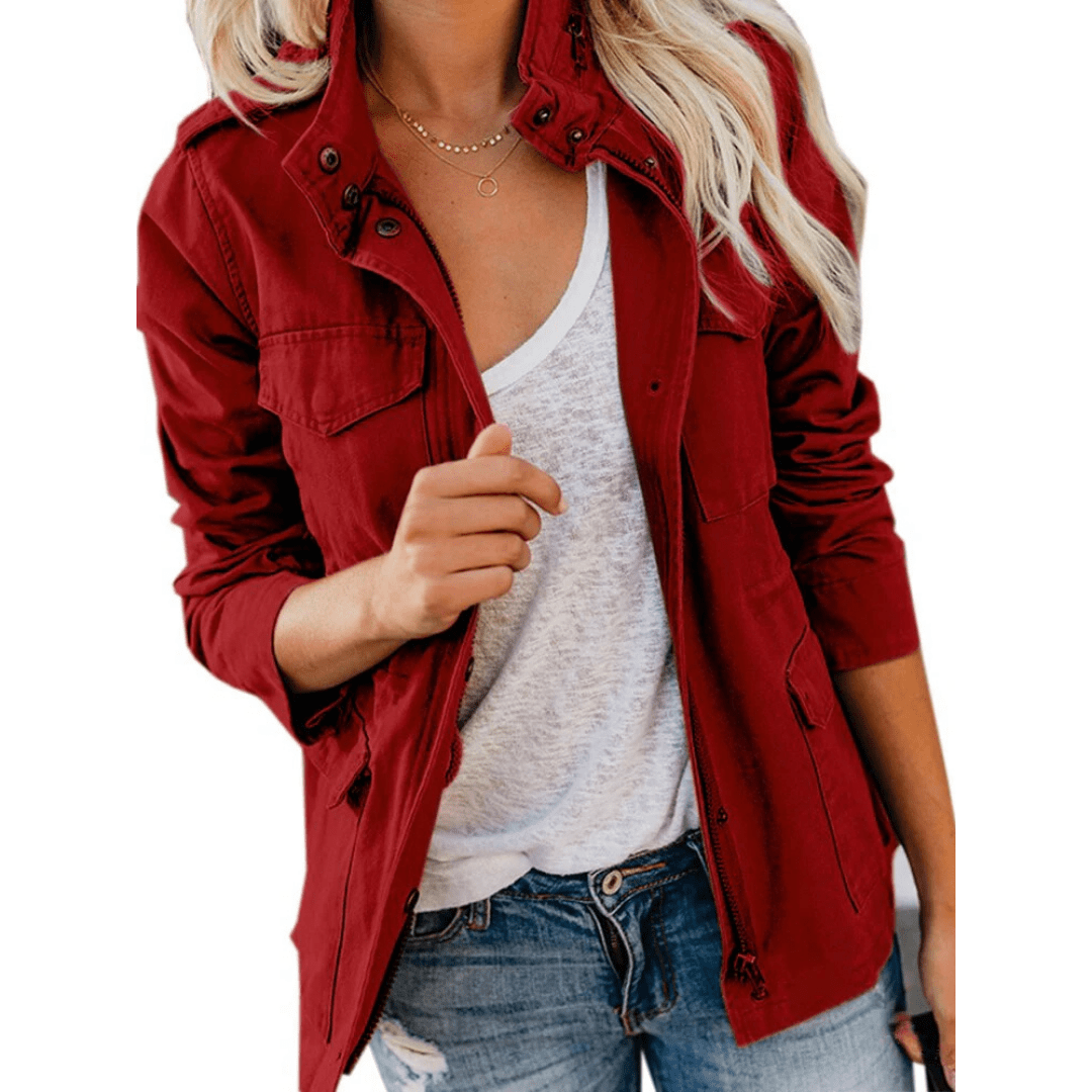 Primadon Damenjacken Rot / S Elodie | leichte Übergangsjacke für Damen Slim Fit