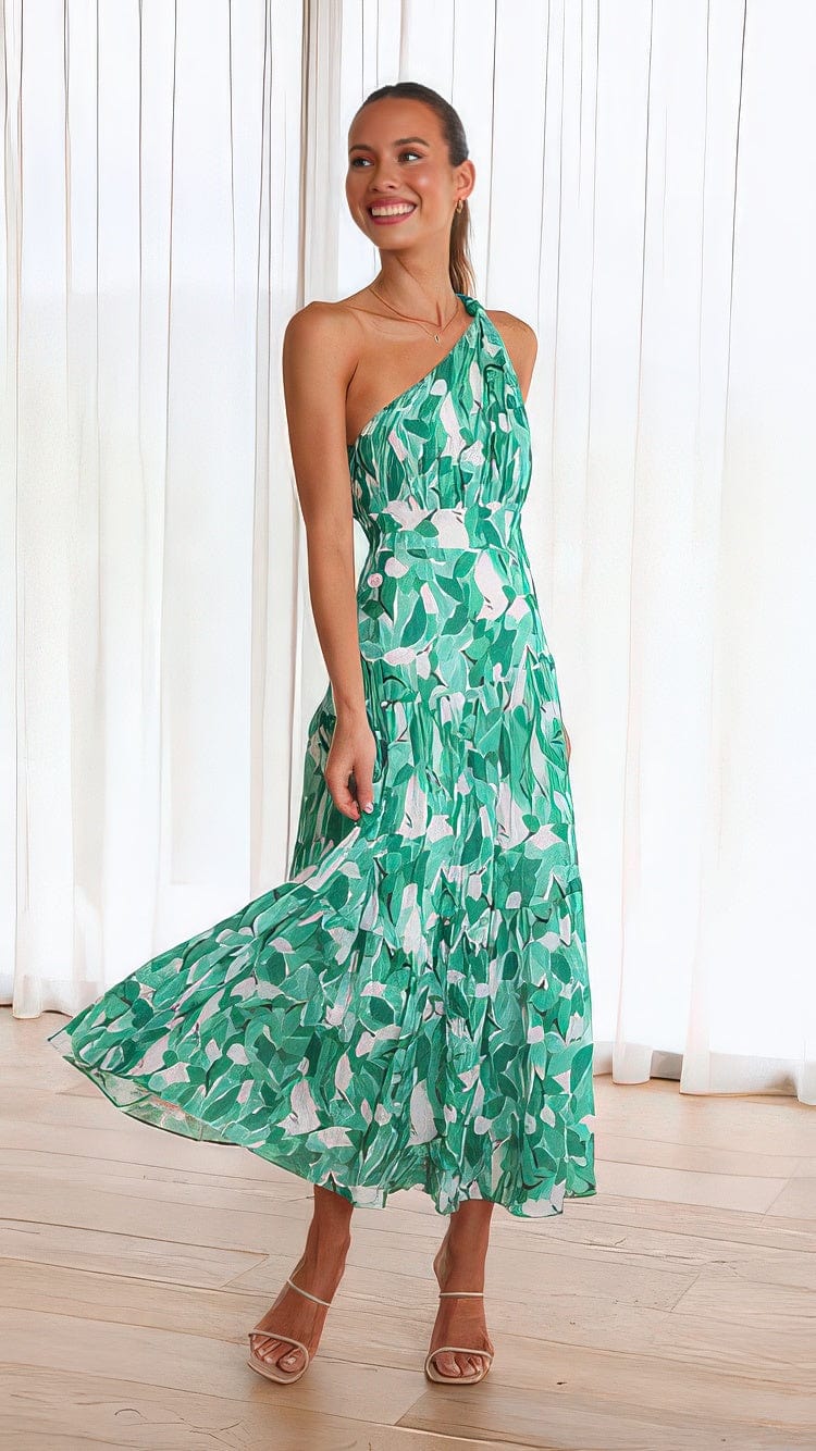 Primadon Damenkleider Cosima | elegantes One-Shoulder Kleid für Damen Sommer