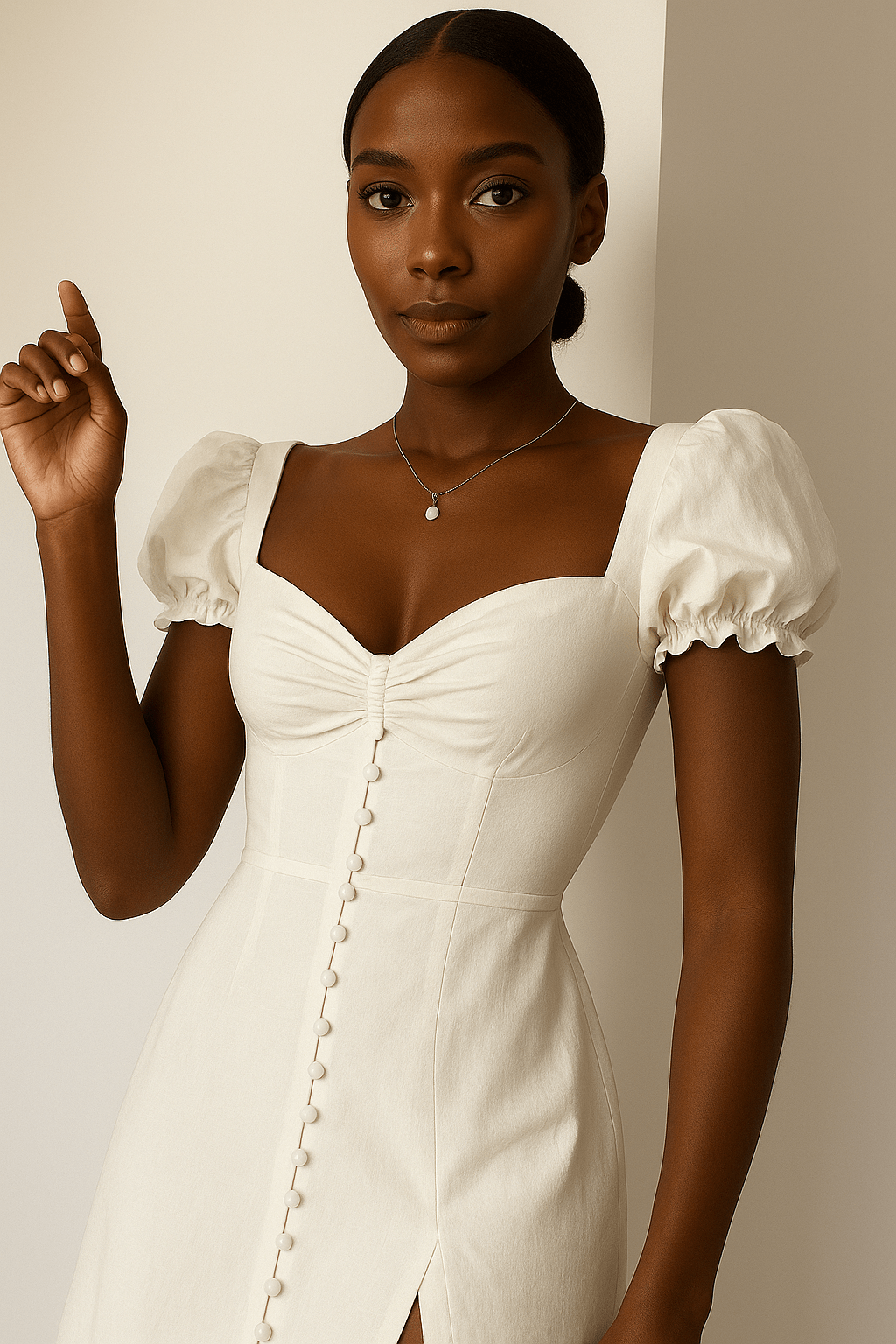 Primadon Damenkleider Delia elegantes Midikleid für Damen figurbetont