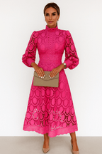 Primadon Damenkleider Estelle | elegantes Midi-Kleid für Damen satinartig