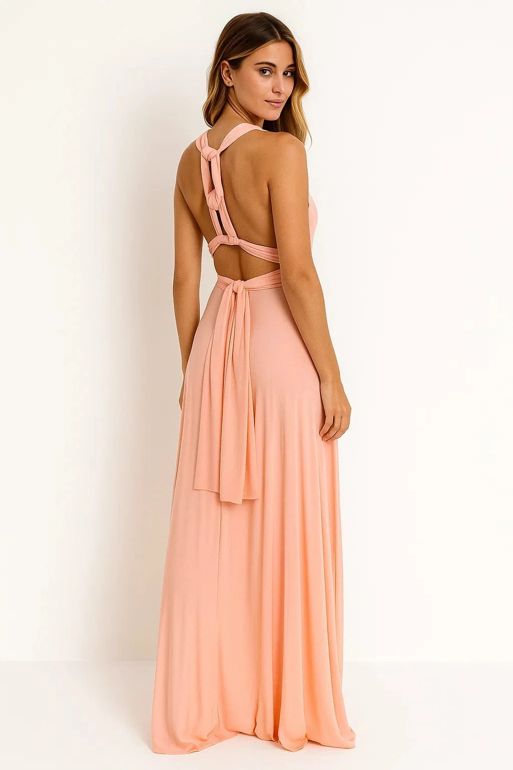 Primadon Damenkleider Isabelle | figurbetontes Maxikleid für Damen Wickeldesign