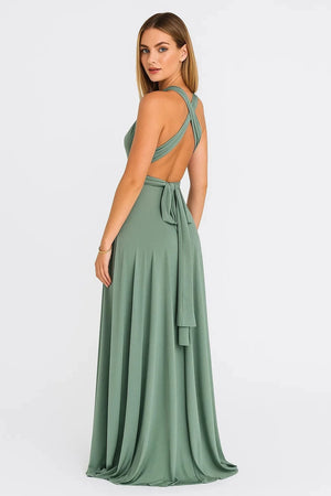 Primadon Damenkleider Isabelle | figurbetontes Maxikleid für Damen Wickeldesign