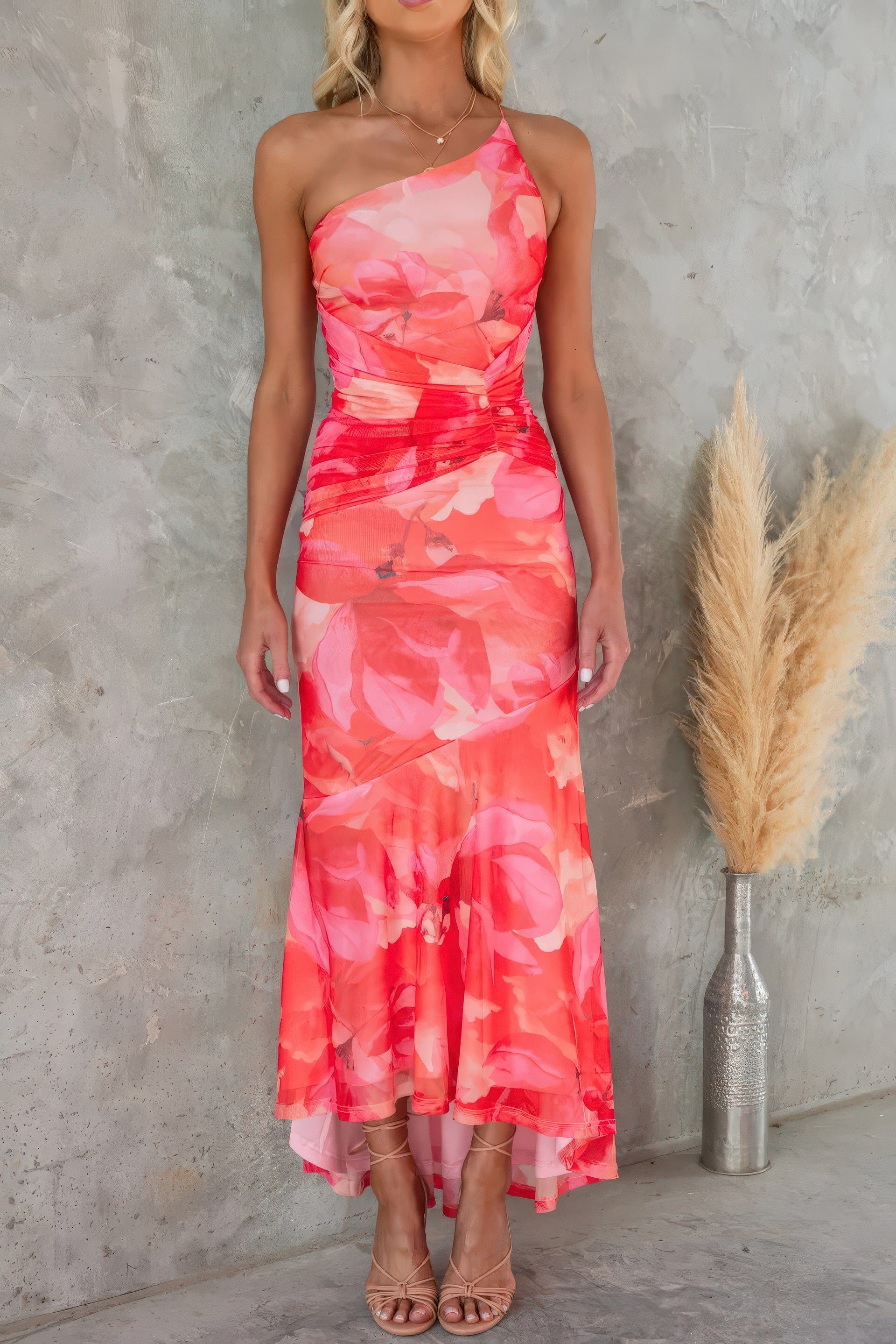 Primadon Damenkleider Lilou elegantes One-Shoulder-Kleid für Damen Sommer