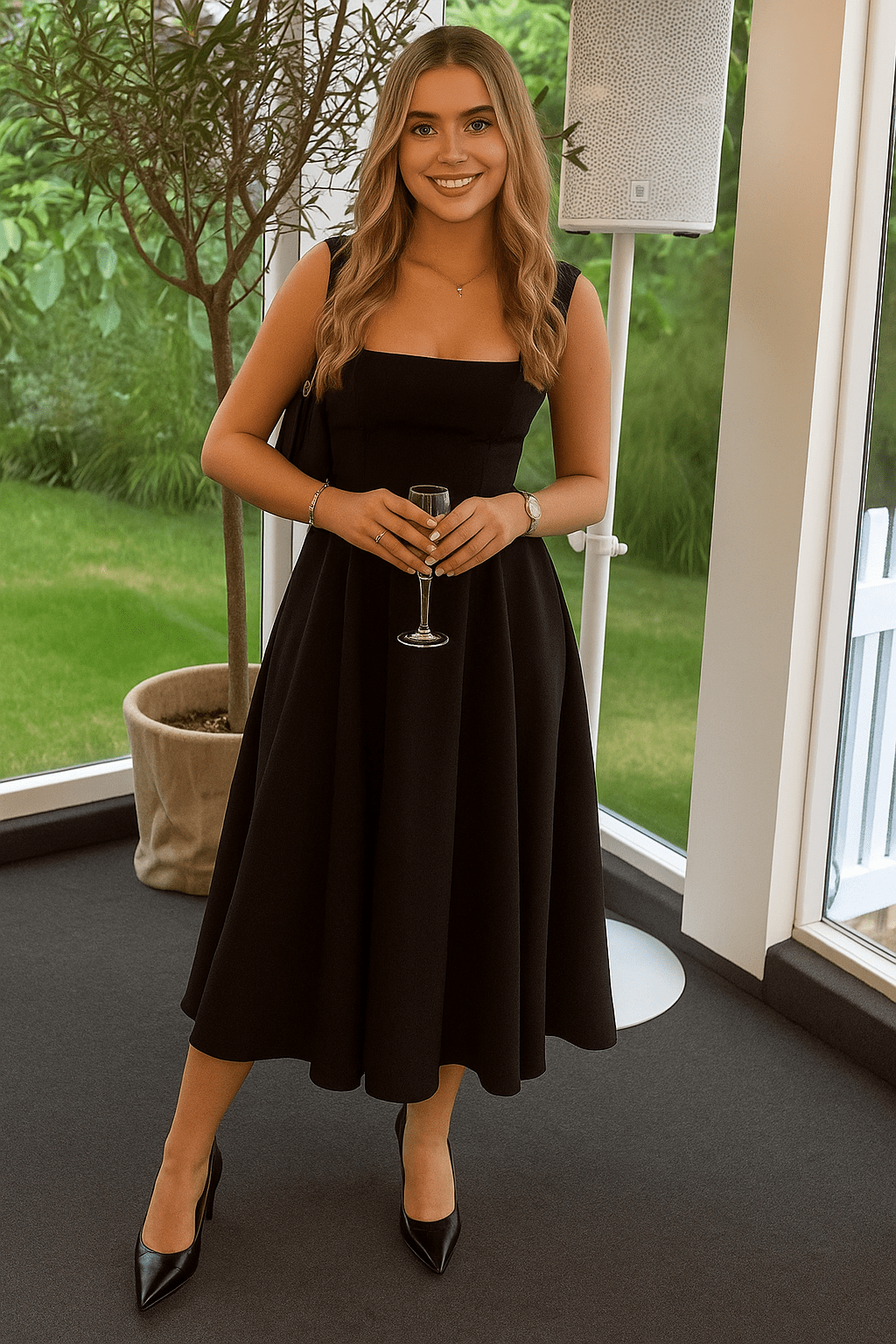 Primadon Damenkleider Lucia trägerloses Midikleid für Damen