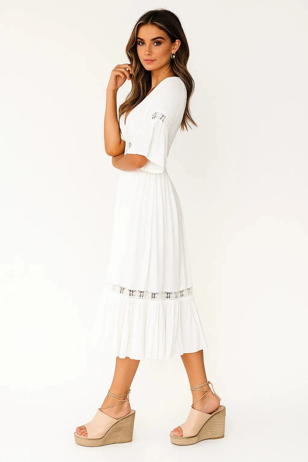 Primadon Damenkleider Maëlle luftiges Midikleid für Damen Baumwolle