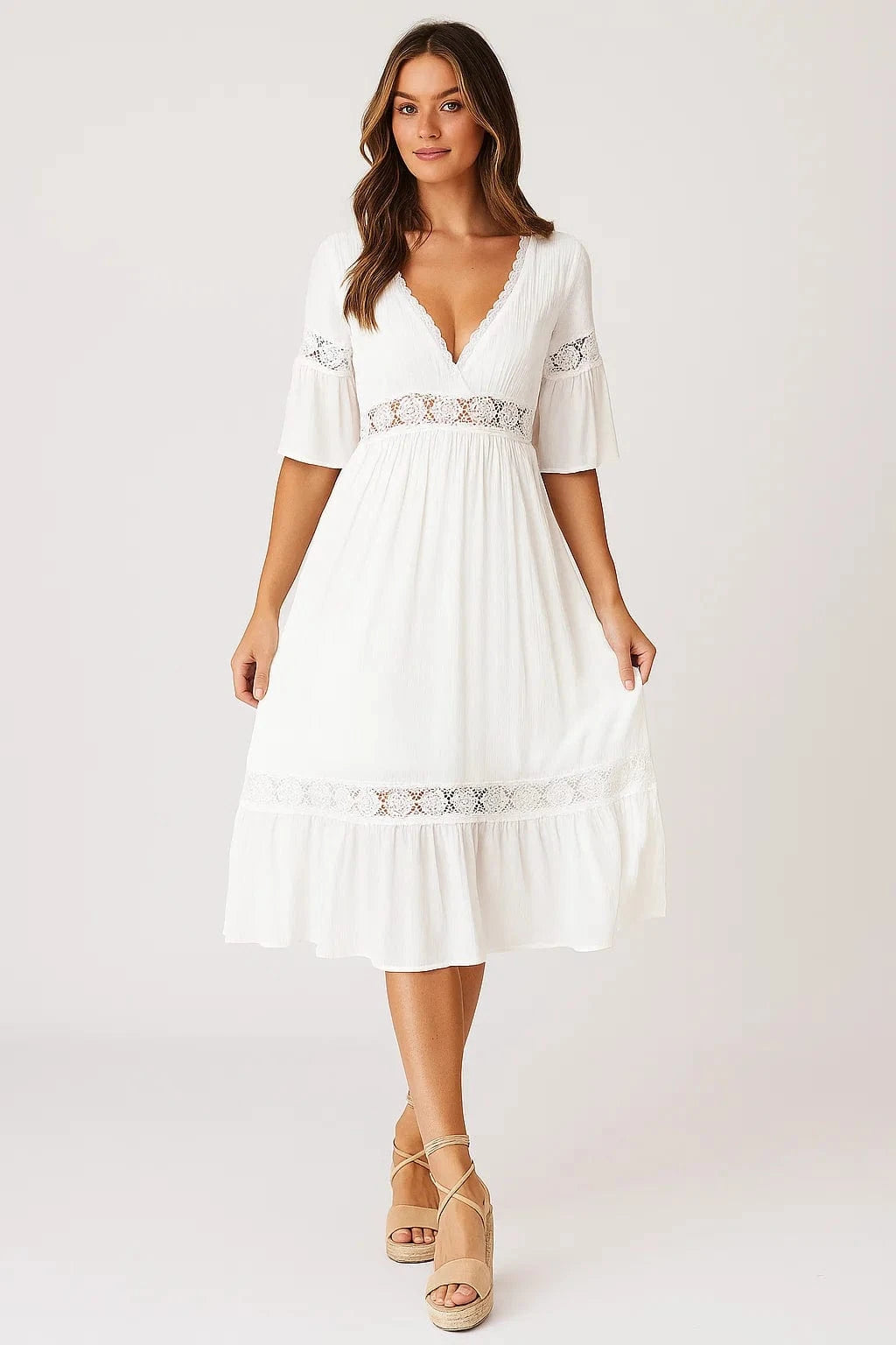 Primadon Damenkleider Maëlle luftiges Midikleid für Damen Baumwolle