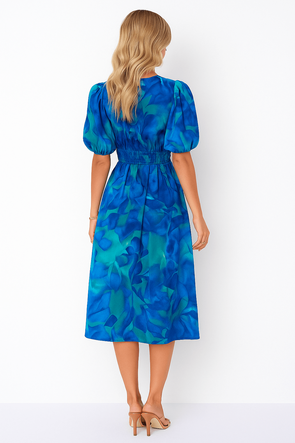 Primadon Damenkleider Romina elegantes V-Ausschnitt Kleid für Damen pflegeleicht