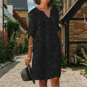 Primadon Damenkleider Schwarz / S Bella | florales Kleid für Damen 3/4 Arm