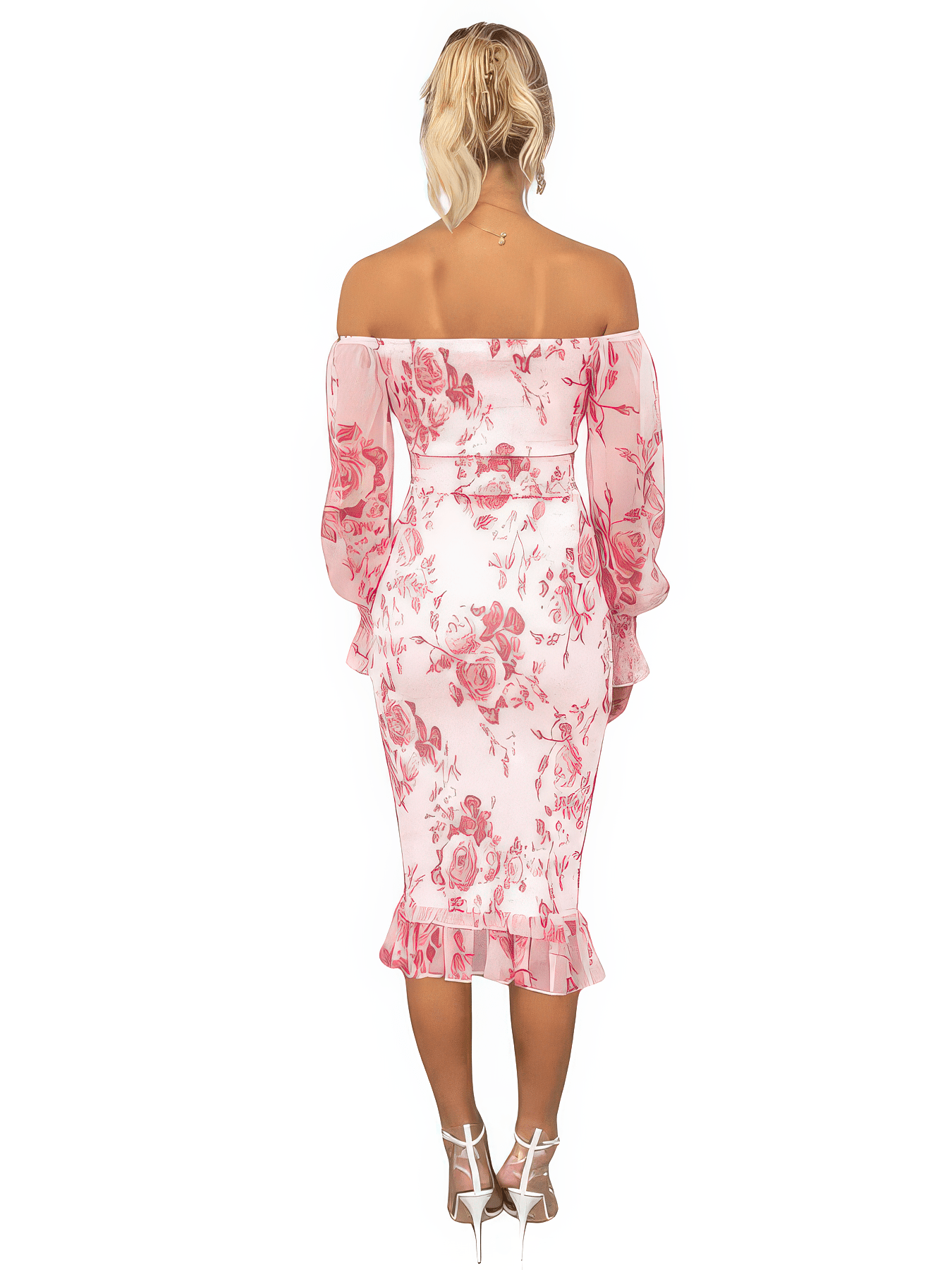 Primadon Damenkleider Thalia schulterfreies Sommerkleid für Damen Baumwolle