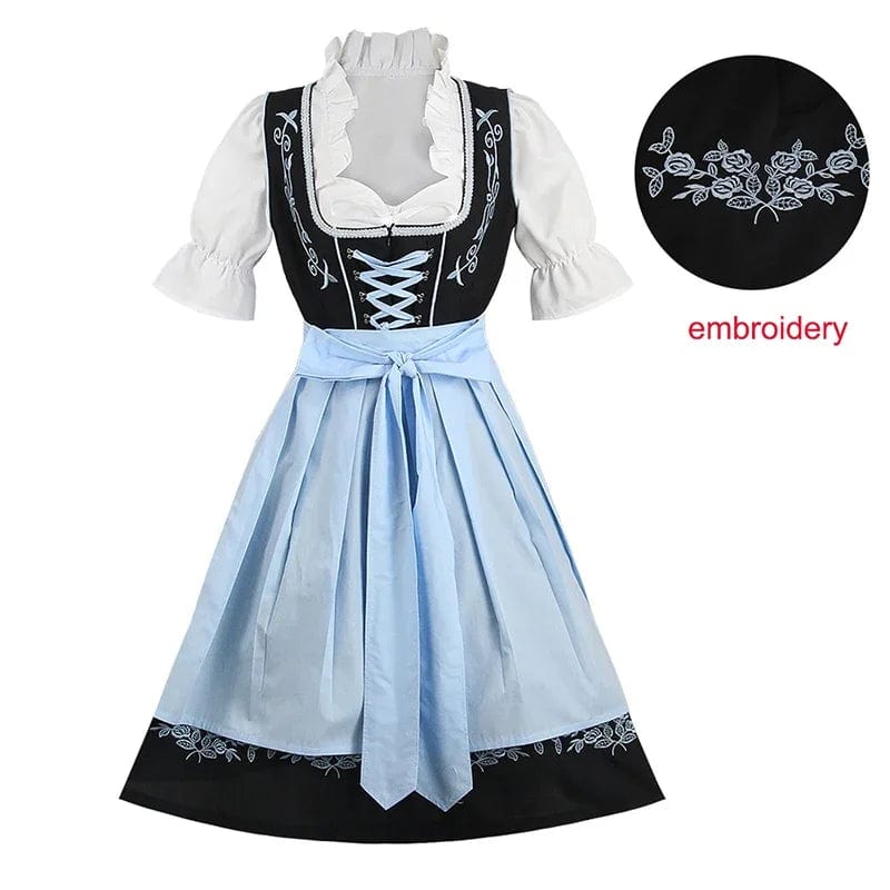 Primadon Damenkostüme Greta | Elegantes Dirndl für Damen schwarz Oktoberfest 2025
