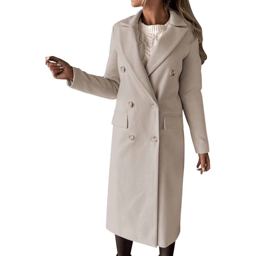 Primadon Damenmäntel & -jacken Beige / S Eleganter Trenchcoat für Damen klassisch in Schwarz und Beige aus Polyester vielseitig