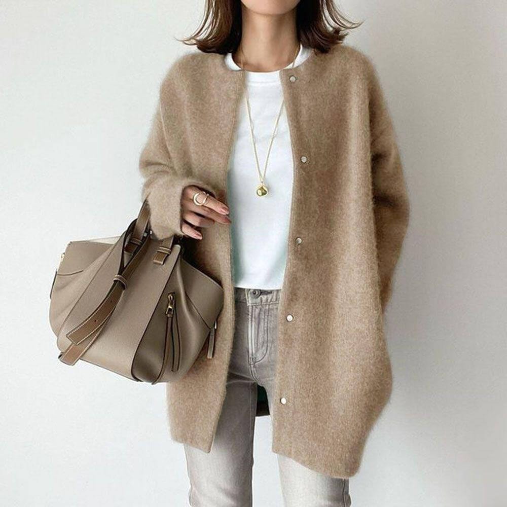 Primadon Damenmäntel & -jacken Beige / XS Carina | Eleganter Langer Damenmantel leicht atmungsaktiv