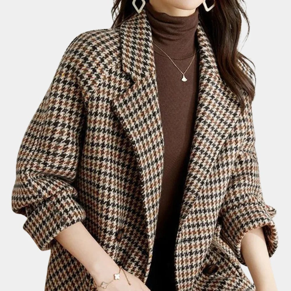 Primadon Damenmäntel & -jacken Eleganter Damenmantel für Herbst Winter aus Wollmix tailliert zweireihig