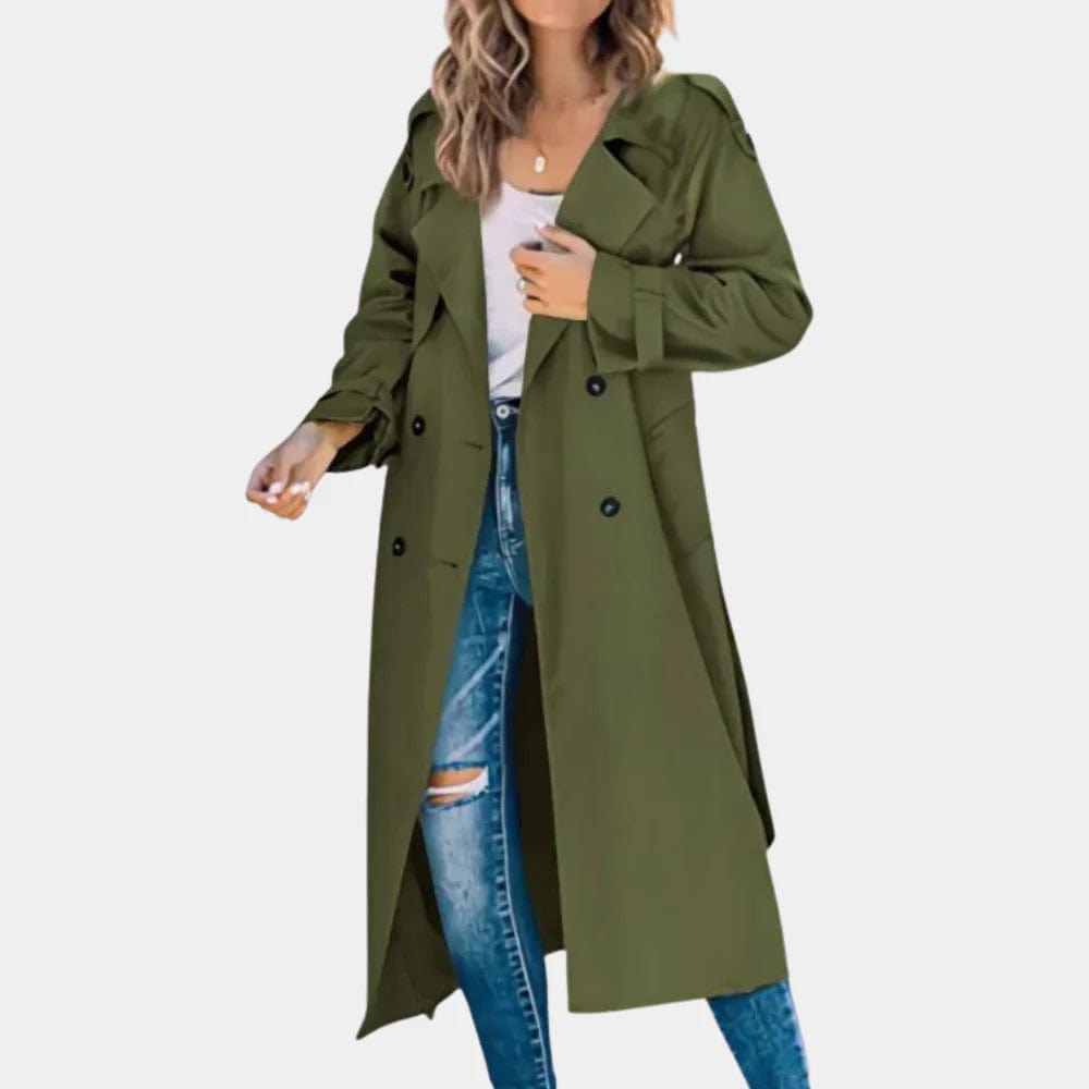 Primadon Damenmäntel & -jacken Eleganter Trenchcoat für Damen klassisch aus hochwertiger Stoffmischung Übergangszeit