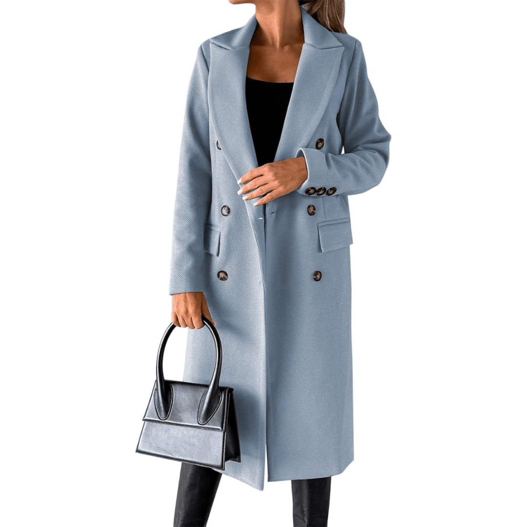 Primadon Damenmäntel & -jacken Eleganter Trenchcoat für Damen klassisch in Schwarz und Beige aus Polyester vielseitig