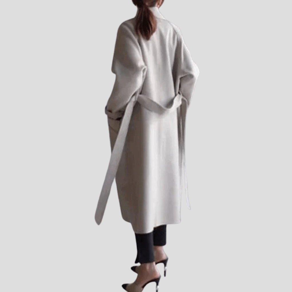 Primadon Damenmäntel & -jacken Eleganter Wollmantel für Damen knielang warm mit Taschen Winter