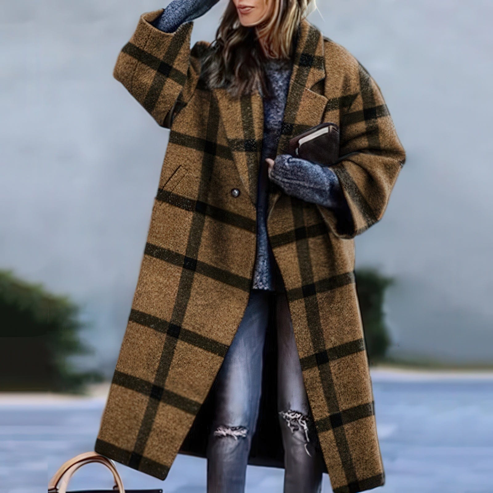 Primadon Damenmäntel & -jacken Khaki / S Yvette | eleganter Langmantel für Damen Herbst