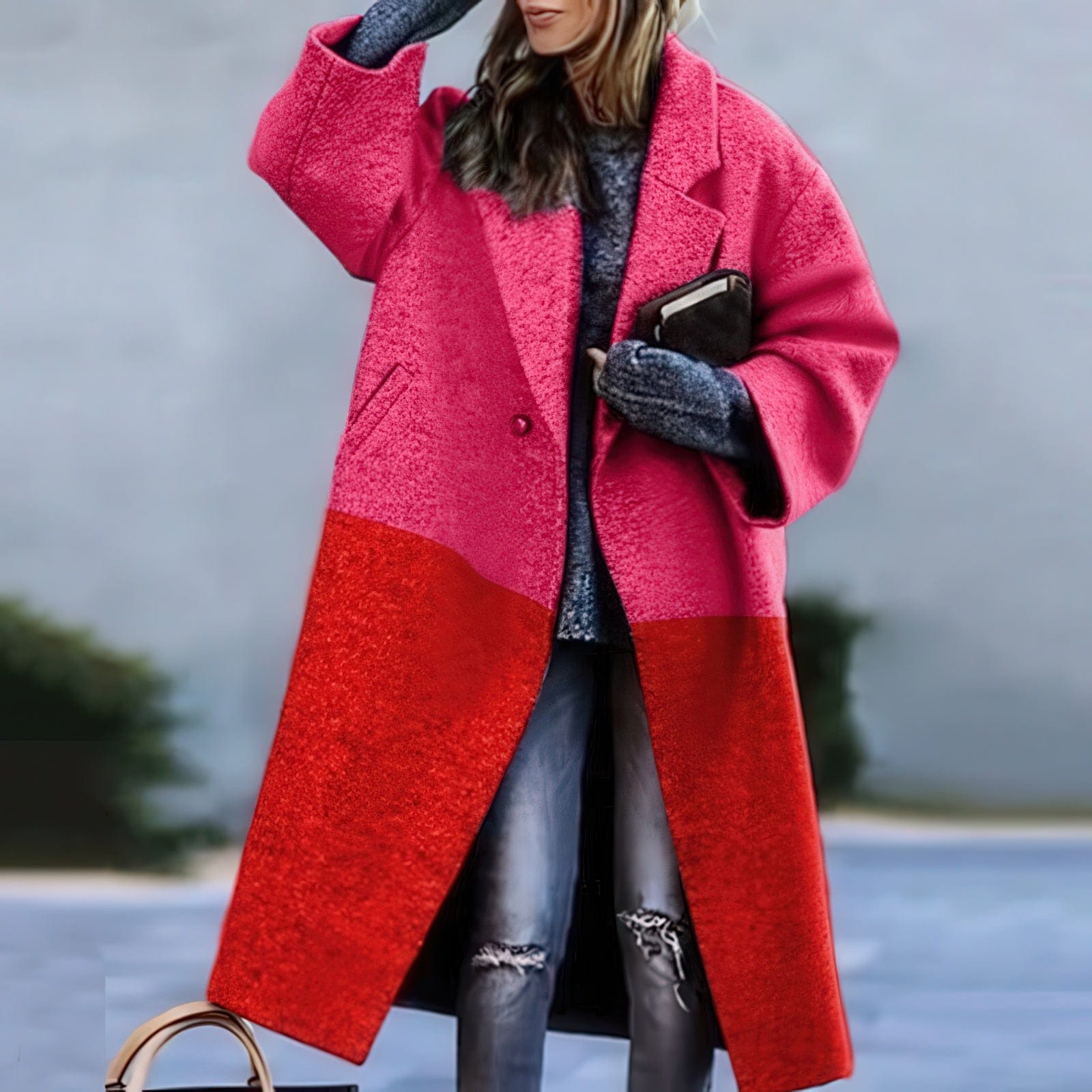 Primadon Damenmäntel & -jacken Rot / S Yvette | eleganter Langmantel für Damen Herbst