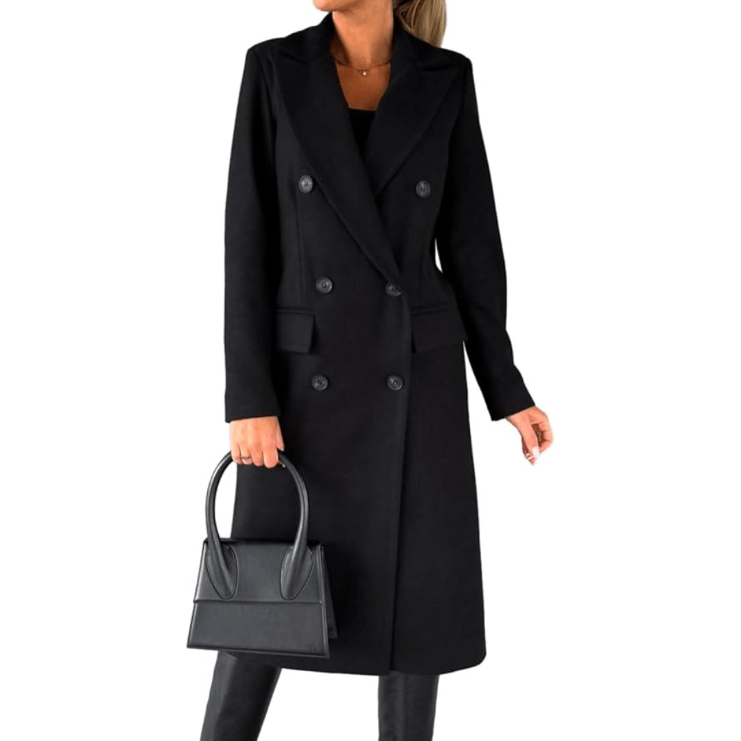 Primadon Damenmäntel & -jacken Schwarz / S Eleganter Trenchcoat für Damen klassisch in Schwarz und Beige aus Polyester vielseitig