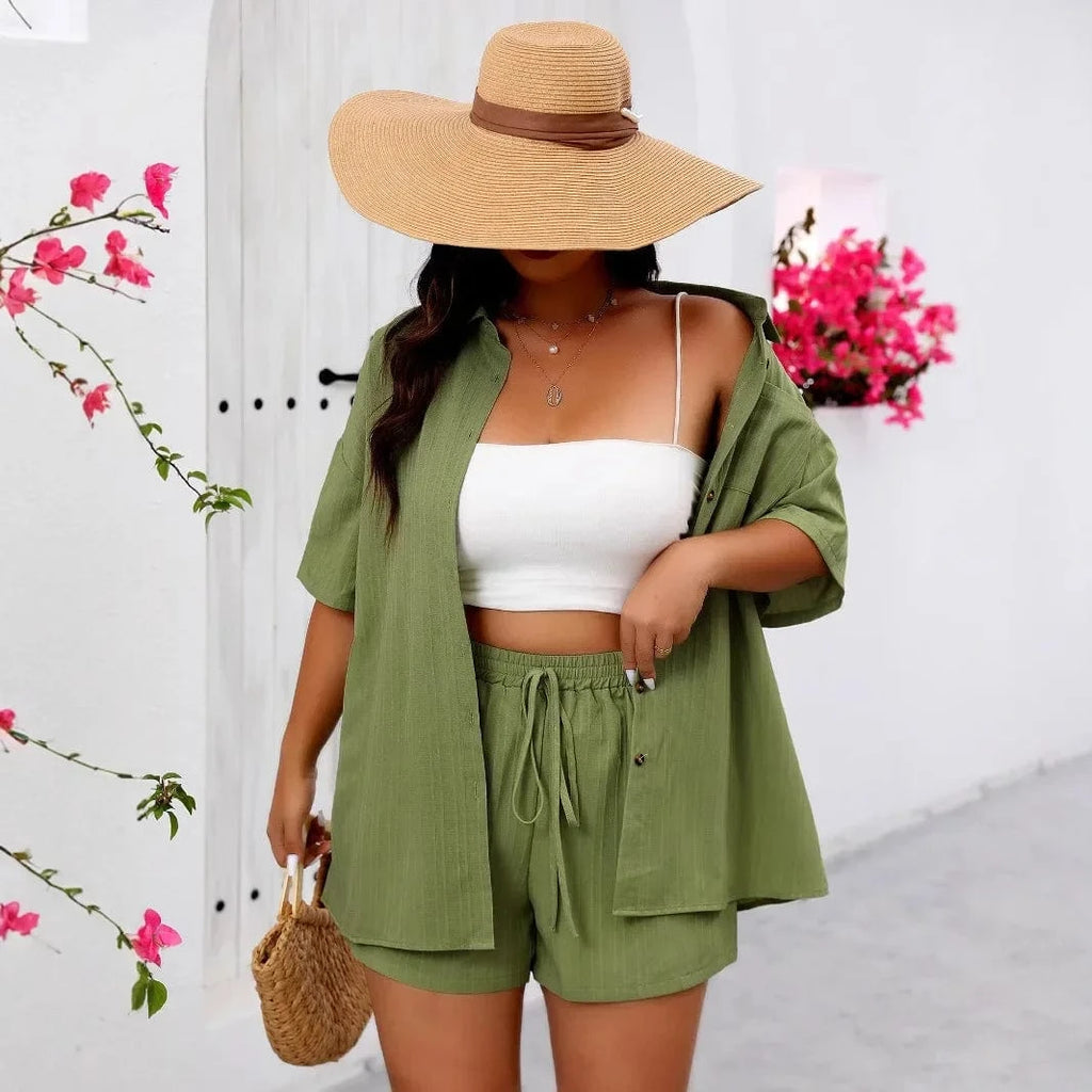 Primadon Damenmode in Übergrößen Mia | lässiges Set für Damen Sommer locker