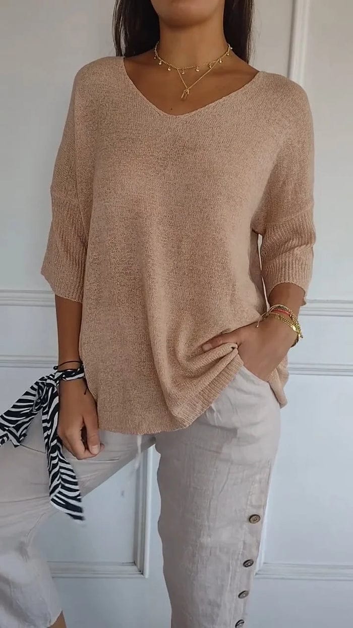 Primadon Damenoberteile Aprikose / S Lilou | luftiges Stricktop für Damen Sommer