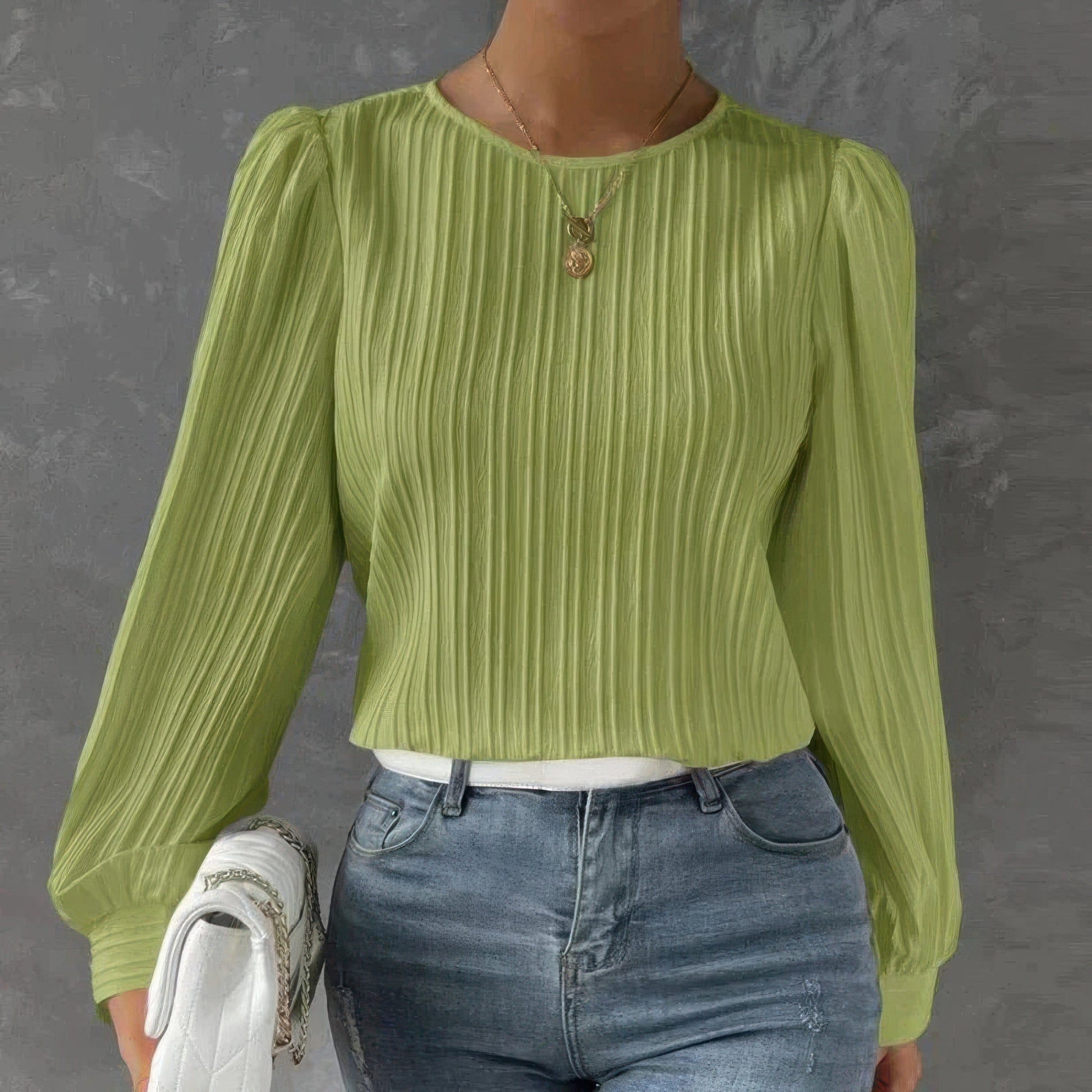 Primadon Damenoberteile Grün / S Carina elegante Bluse für Damen leicht