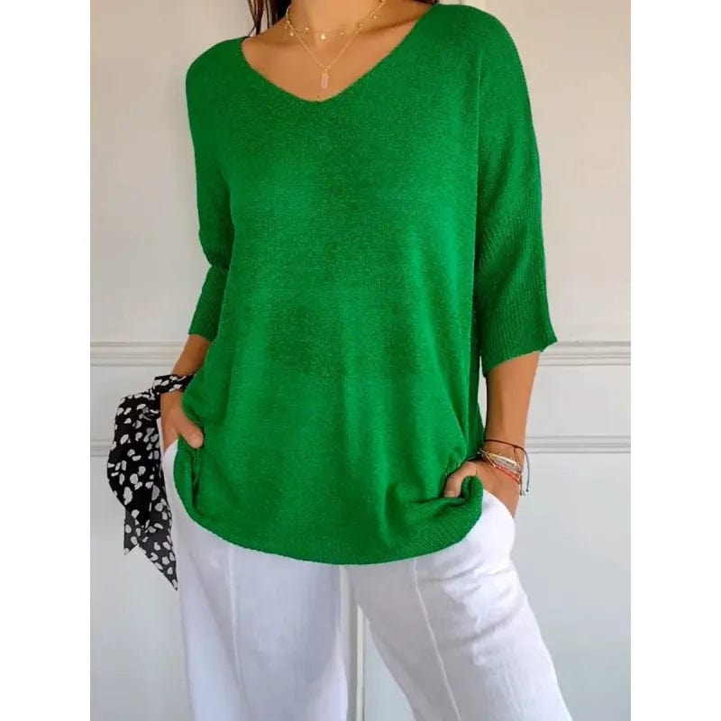 Primadon Damenoberteile Grün / S Lilou | luftiges Stricktop für Damen Sommer