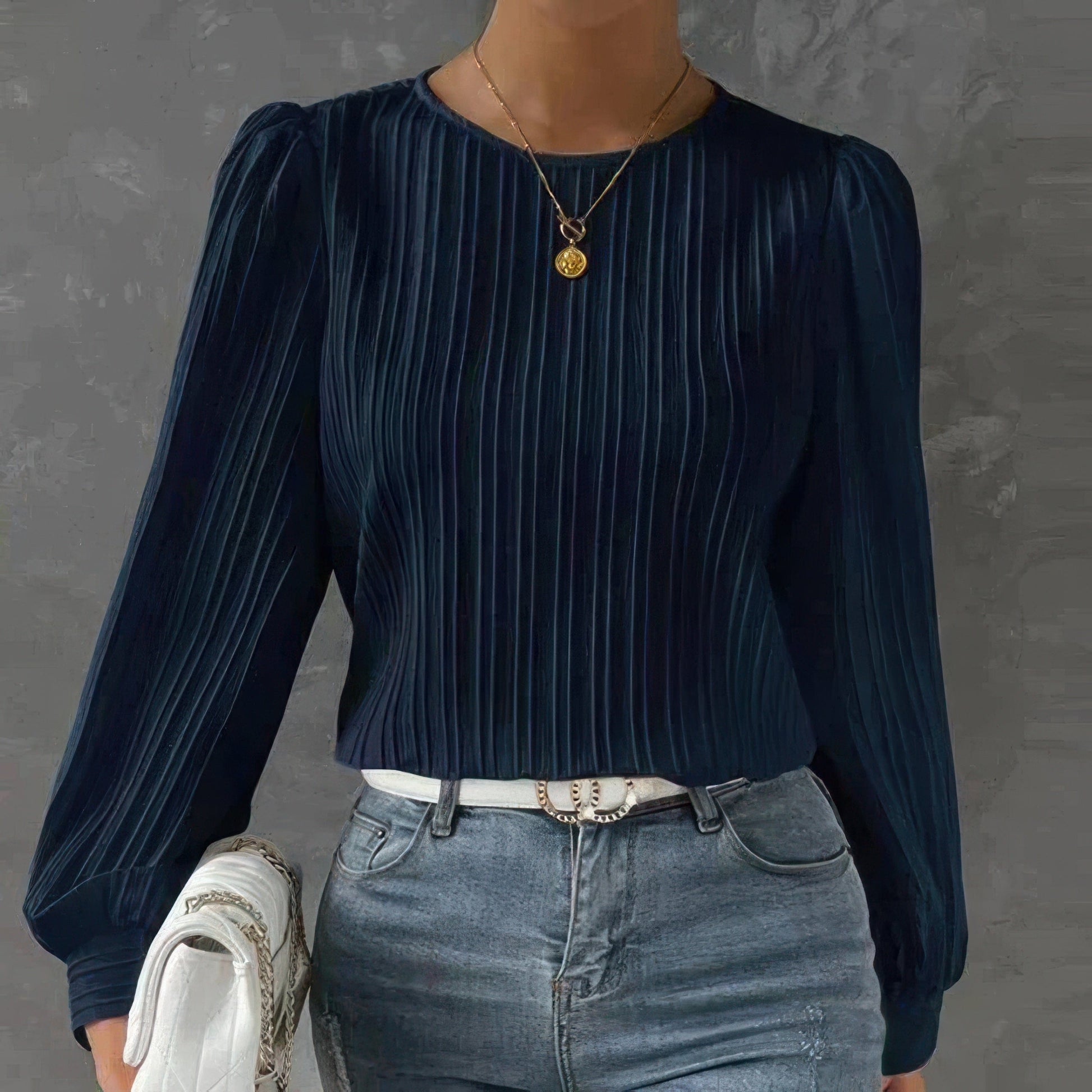 Primadon Damenoberteile Marineblau / S Carina elegante Bluse für Damen leicht