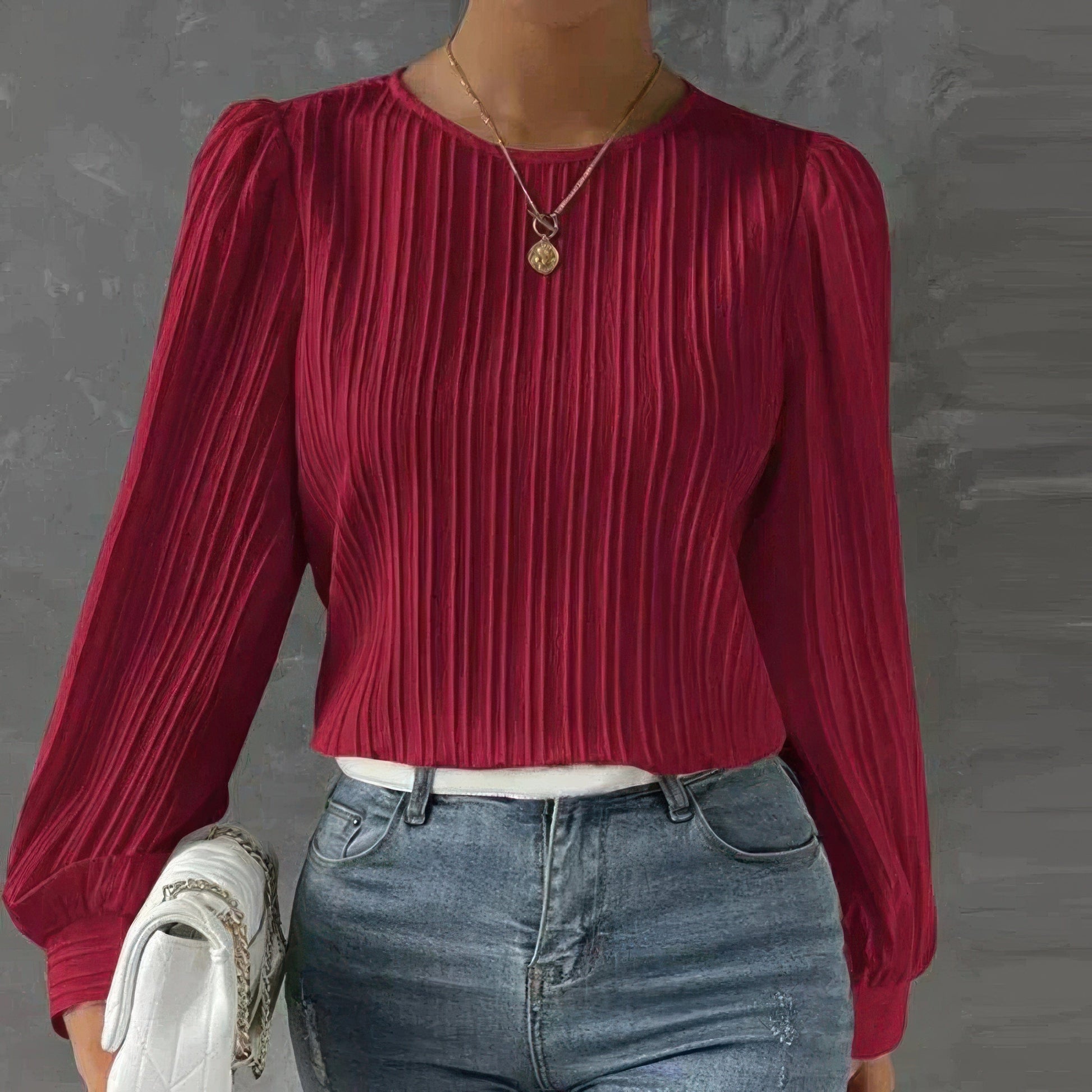 Primadon Damenoberteile Rot / S Carina elegante Bluse für Damen leicht