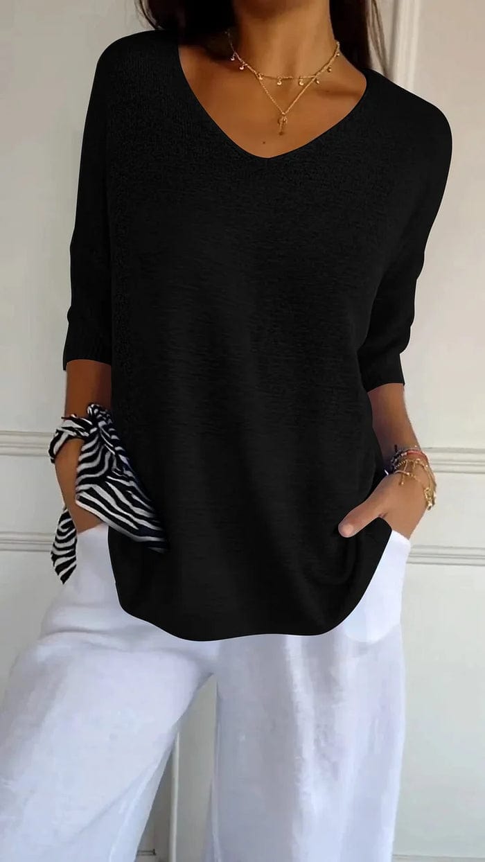 Primadon Damenoberteile Schwarz / S Lilou | luftiges Stricktop für Damen Sommer