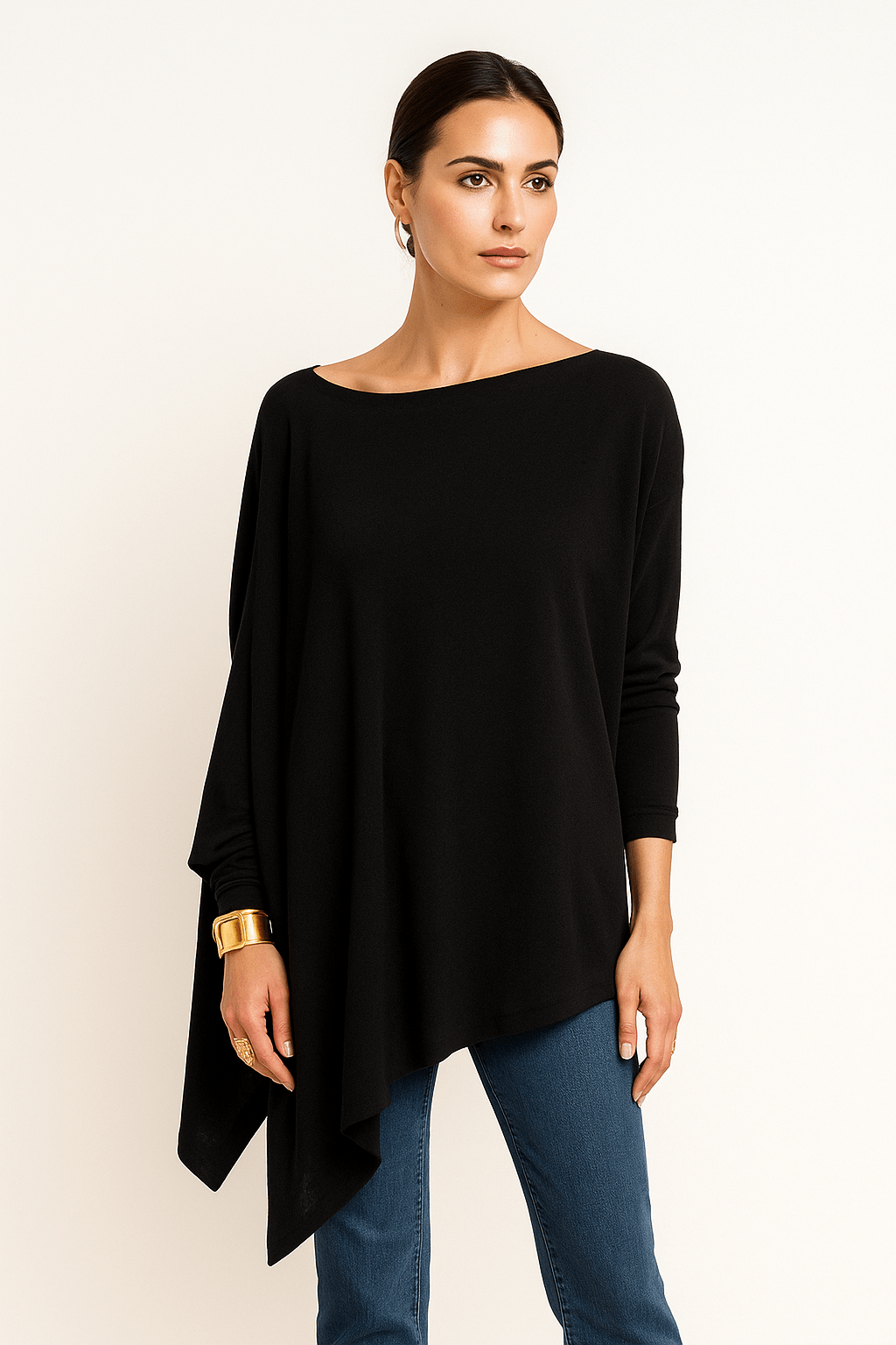 Primadon Damenoberteile Schwarz / S Nia | asymmetrisches Top für Damen Sommer