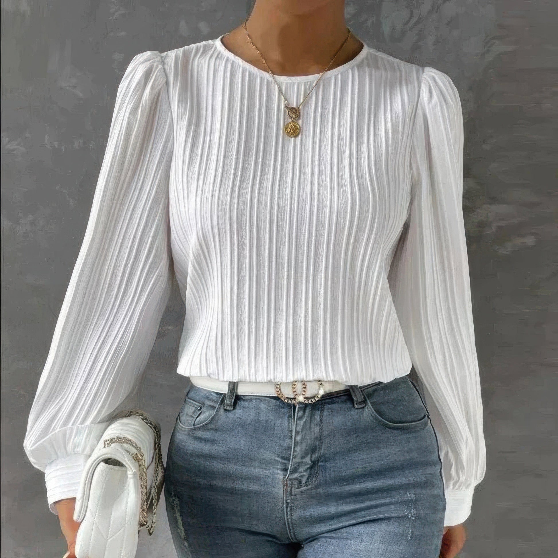 Primadon Damenoberteile Weiß / S Carina elegante Bluse für Damen leicht