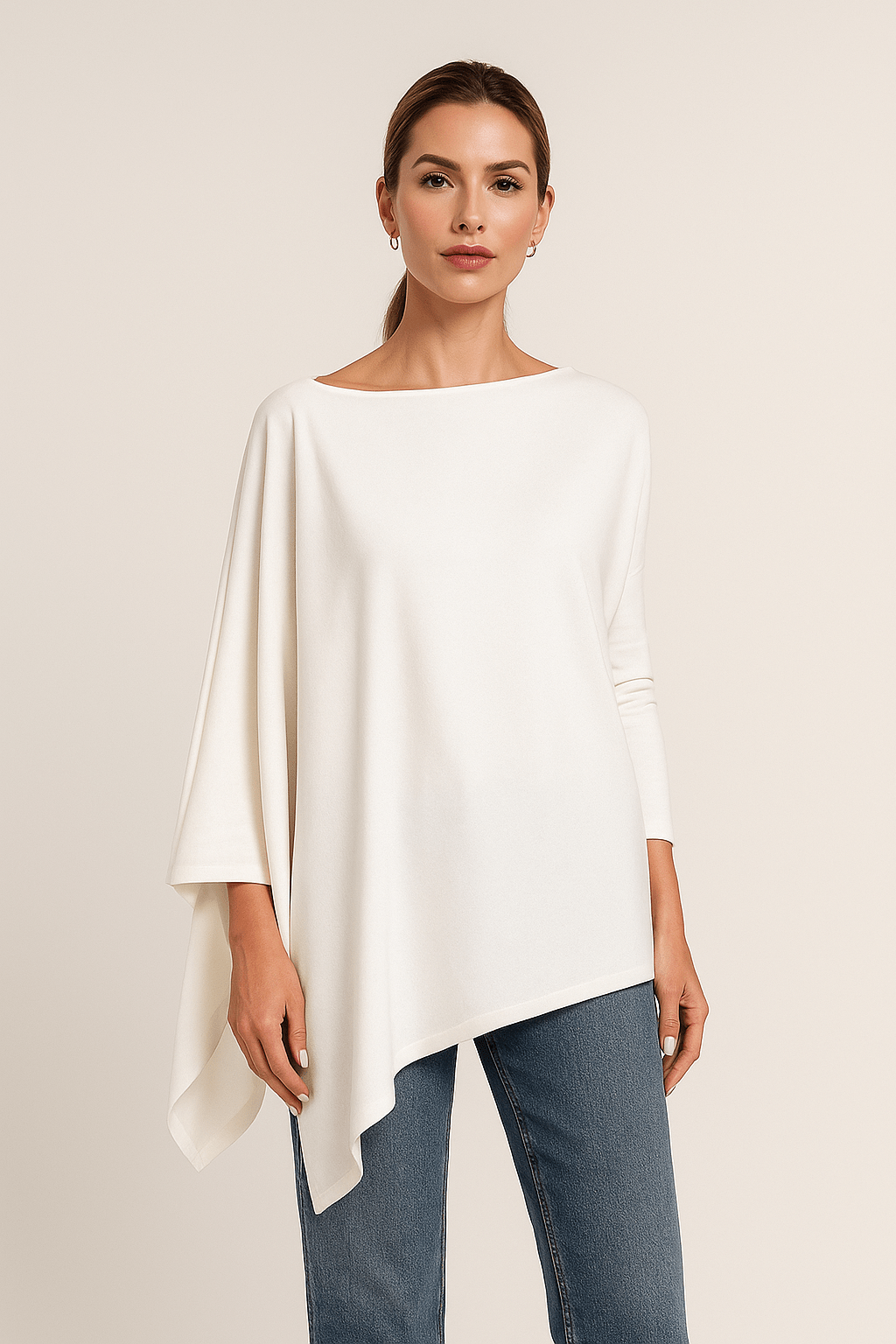 Primadon Damenoberteile Weiß / S Nia | asymmetrisches Top für Damen Sommer