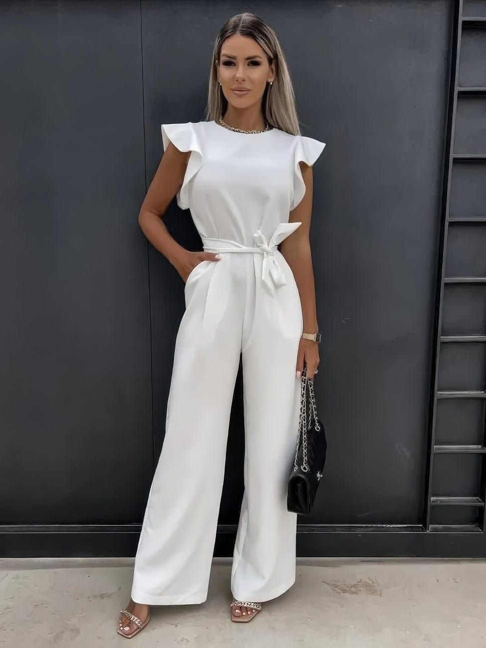 Primadon Damenoverall & -Jumpsuits Romy elegante Baumwollmischung Jumpsuit für Damen tailliert