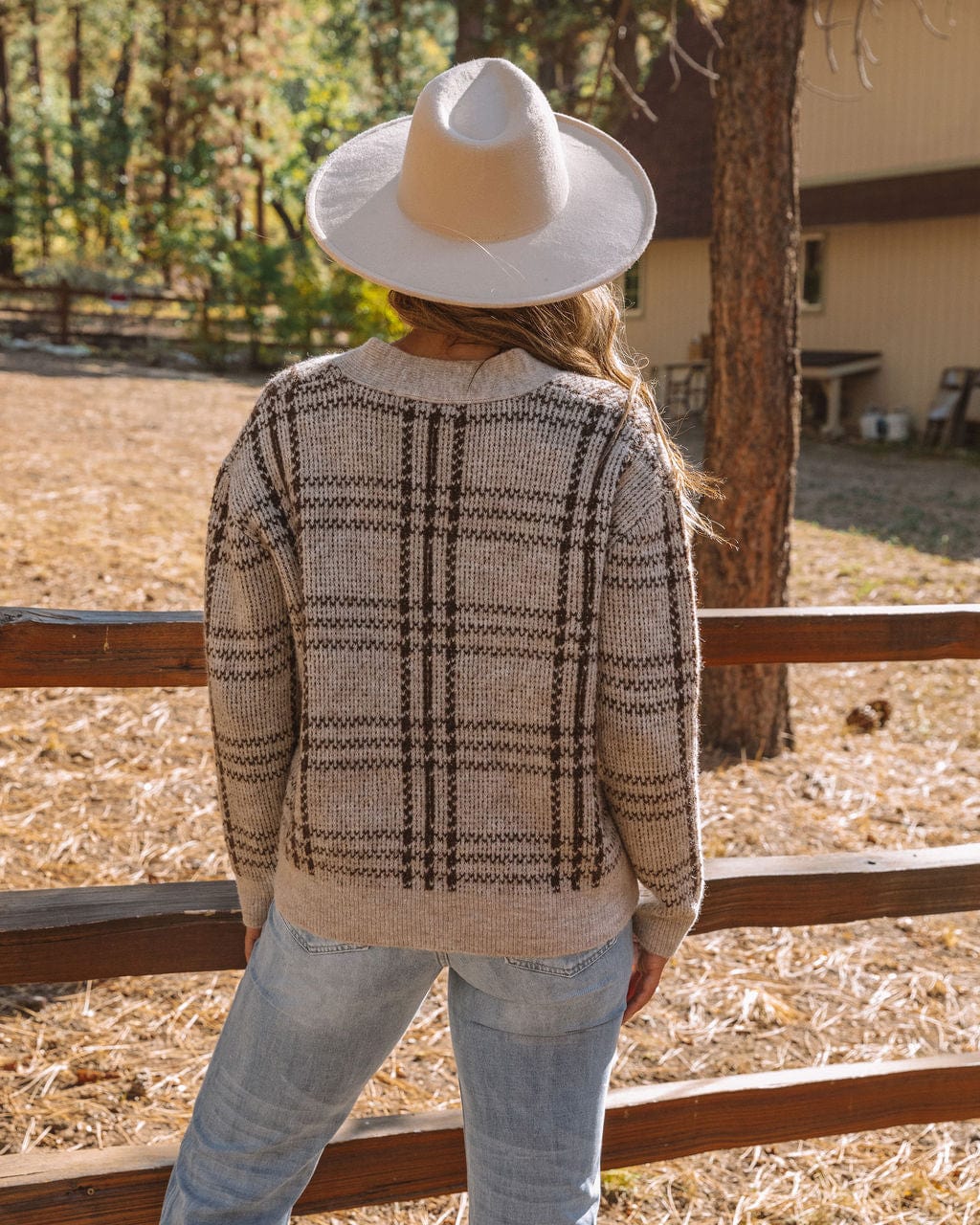 Primadon Damenpullover Alina Damen Strickjacke | Klassisches Scheckmuster, Knopfverschluss, Geräumige Taschen