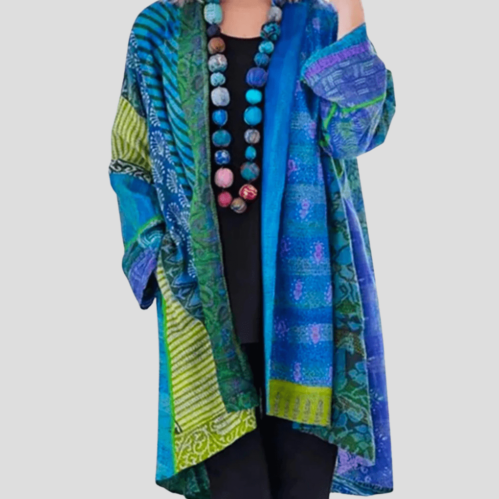 Primadon Damenpullover Blau / S Clara | Elegante Strickjacke für Damen mit offener Vorderseite
